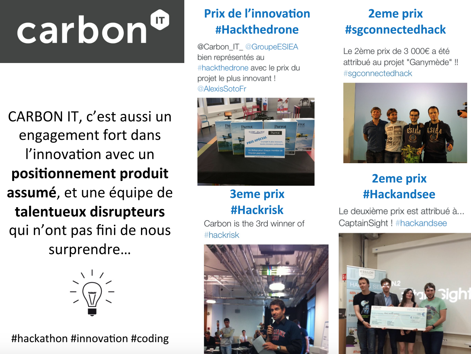 Hackathons et développement produits chez Carbon IT